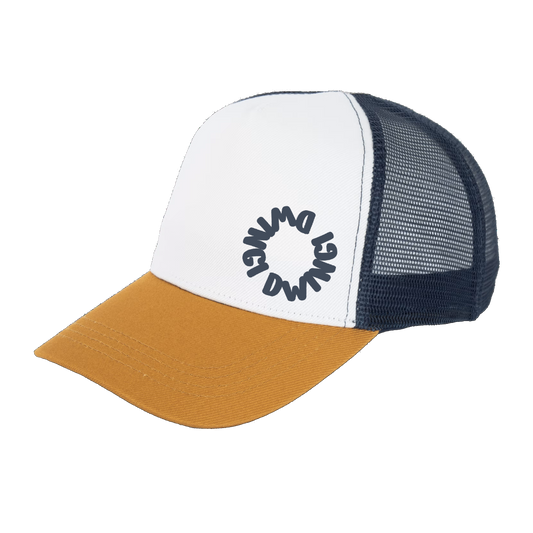 Ivory / Curcuma / Navy Blue